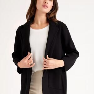Copied - Quince Black Blazer Classic KNit Blazer Size M NWT